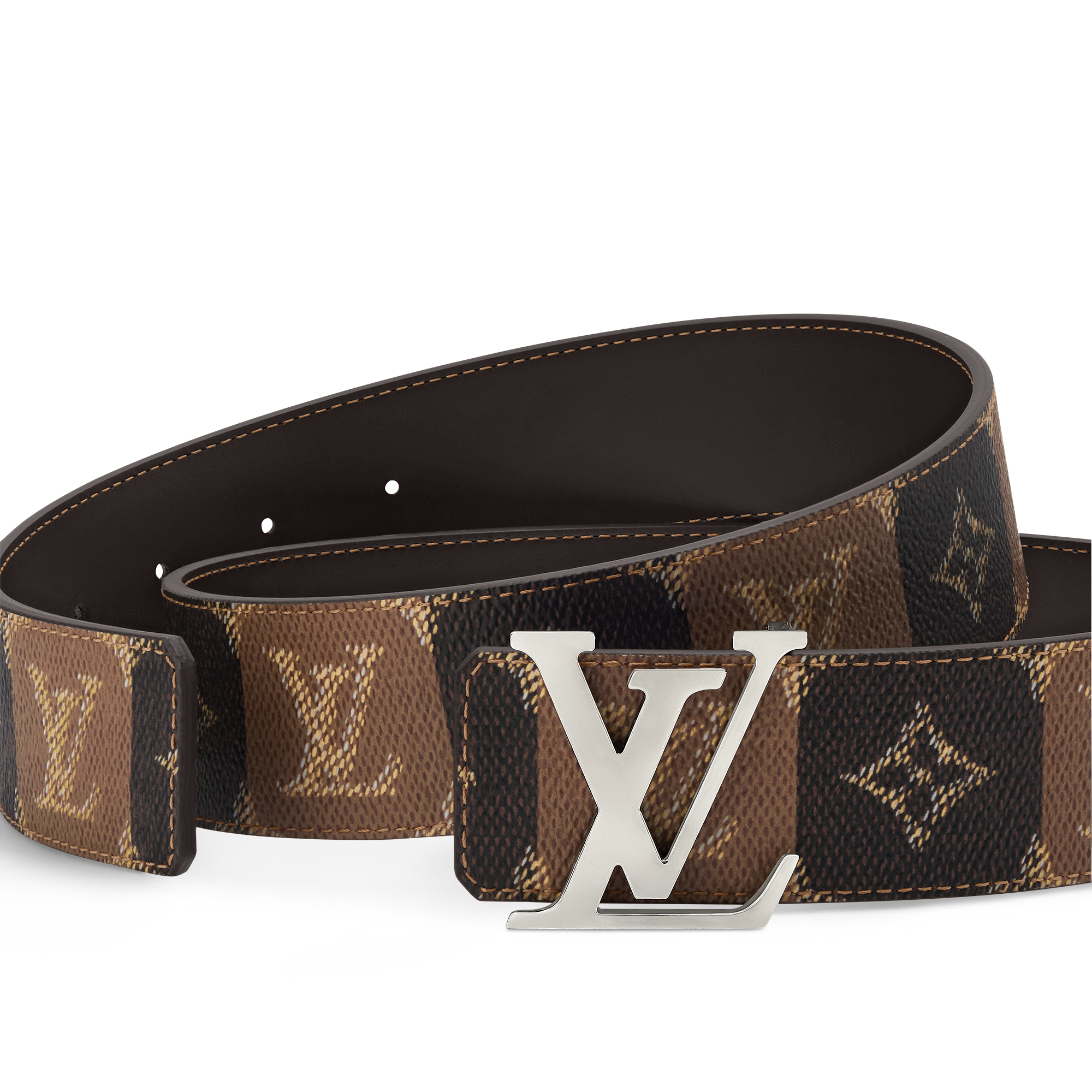 ベルト・LV イニシャル カレッジ モノグラム・ヘリテージ 40MM